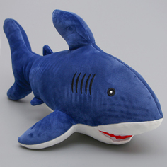 Мягкая игрушка Акула, 9891350, 55 см, синий No Brand