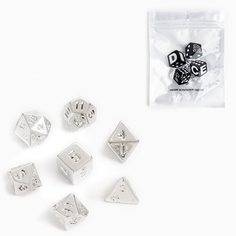 Набор кубиков для D&D Время игры 9889089 серебро 7 шт