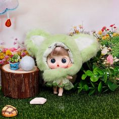 Кукла колекционная Магия Кукол Зеленый пушистик Удивительные глазки в подарочной упаковке