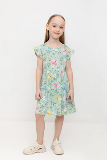 Платье детское CROCKID М 3547-1, голубая дымка, бабочки, 116