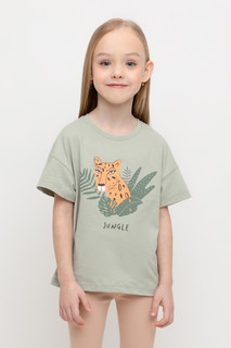Футболка детская CROCKID М 3796-1, шалфей, 116
