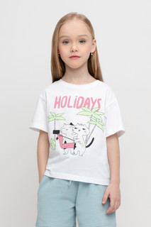 Футболка детская CROCKID К 302354, белый, 122
