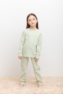 Пижама детская CROCKID К 1044, морская пена, гусята, 116