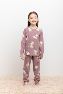 Пижама детская CROCKID К 1044, морозная вишня, коалы, 98