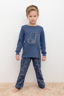 Пижама детская CROCKID К 1044, грозовая туча, таксы, 110