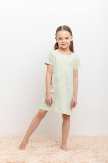 Сорочка ночная детская CROCKID М 3281, морская пена, гусята, 104