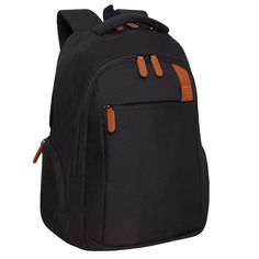 Рюкзак GRIZZLY RQ-310-1 деловой с карманом для ноутбука 15 два отделения мужской черный