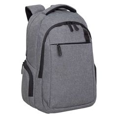 Рюкзак GRIZZLY RQ-310-1 деловой с карманом для ноутбука 15 два отделения мужской серый