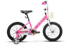 Детский велосипед STELS Strike VC 16 Z010 9.6 Розовый, с дополнительными колесами