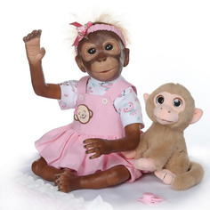 Мягконабивная кукла Реборн обезьяна Чичи, 55 см Reborn