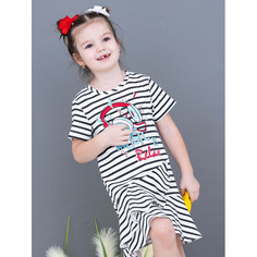Платье детское Мелонс 1330988, белый, черный, 110