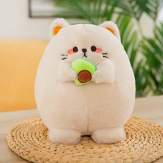 Мягкая игрушка OH MY GEEK Котик с авокадо, 35 см