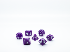 Набор кубиков для D&D, Dungeons and Dragons, ДнД, Pathfinder фиолетовые No Brand