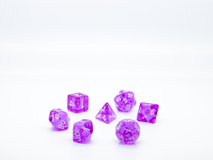 Набор кубиков для D&D, Dungeons and Dragons, ДнД, Pathfinder ярко-фиолетовые No Brand