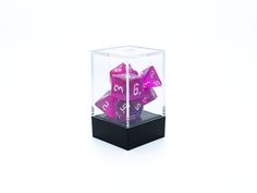Набор кубиков для D&D, Dungeons and Dragons, Pathfinder перламутровые розово-фиолетовые No Brand