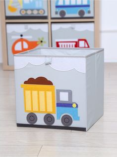 Короб для игрушек хранение в детской HappySava Грузовик размер 33x33x33 см объем 35л