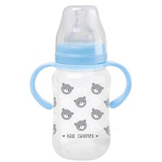 Бутылочка для кормления Mum&Baby Сыночек широкое горло с ручками 270 мл