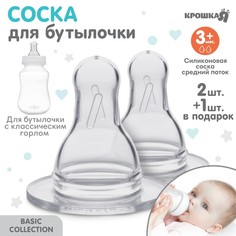 Набор сосок для бутылочки Mum&Baby +3 мес классическое горло 35мм 2 шт