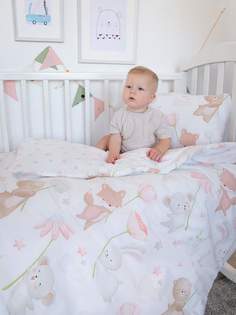Детское постельное белье Baby Nice для новорожденных белый; бежевый поплин