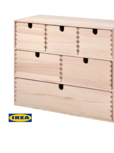 Мини-комод IKEA moppe моппе-1 6 ящиков из натурального дерева 42х18х32