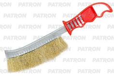 Щетка Стальная 250 Х 140 Мм, Латунная, C Пласт. Ручкой PATRON арт. PHB140