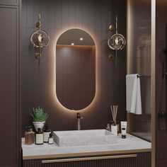 Зеркало для ванной Alias Олимпия 120*60 с теплой LED-подсветкой и взмахом руки
