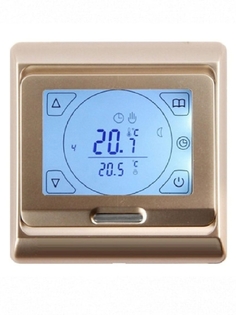 Терморегулятор Varmel RTC 91.716 для теплого пола и ик обогревателей, золотой