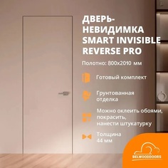 Дверь скрытого монтажа Belwooddoors 800x2010 в комплекте коробка магнитная защелка петли