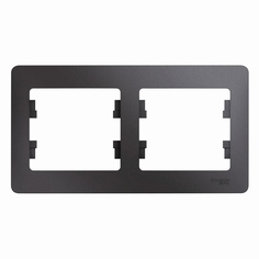 Рамка SE двойная 7шт горизонтальная Glossa Графит, GSL001302.7 Systeme Electric