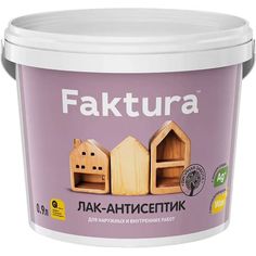 Лак-антисептик Faktura акриловый полуматовый тик, 0,9 л