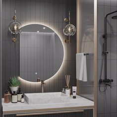 Зеркало для ванной Slavio Maluchini Дафна 110*90 с нейтральной LED-подсветкой обрез слева