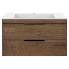 Тумба под раковину Vincea Chiara 2D 800 подвесная, 2 выкатных ящика soft-close, T.Oak