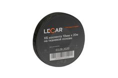 Изолента lecar 19ммх20м хб на тканевой основе черная