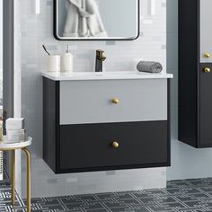 Тумба с раковиной Brevita Кристиан 80 с 2 ящ.