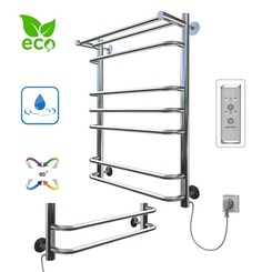 Полотенцесушитель электрический Aquanerzh Скоба Группа 800х500 с полкой, таймер справа