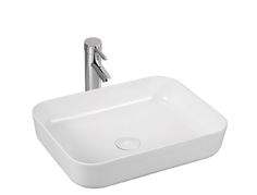 Раковина накладная SinteSi LVB-APP-409WM белая +смеситель Comforty FC045B-CMT+выпуск