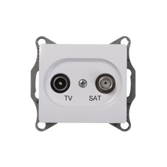 Розетка ТV-SAT Schneider Electric Глосса оконечная без рамки белая
