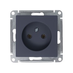Розетка Schneider Electric Атлас Дизайн без заземления без рамки грифель