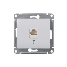 Розетка телефонная Schneider Electric Глосса без рамки белая