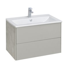 Тумба под раковину AQUATON Сохо 75 подвесная, Слэйт\Галька серая (1A258101AJ9A0)