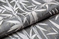 Обои винил на флизелине Kerama Marazzi Бамбук, мотив серый, рисунок Флора