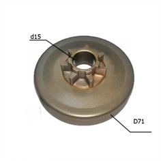 Чашка привода (корзина сцепления) в сборе для бензопил объёмом 45-52 см3 OEM 11651