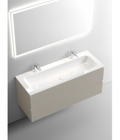 Тумба с керамической раковиной Sancos Snob T 120 Beige Soft с 2 отверстиями