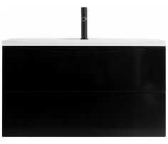 Тумба с раковиной BelBagno Marino 100-BB1000/445-LV-MR-PR Nero Lucido