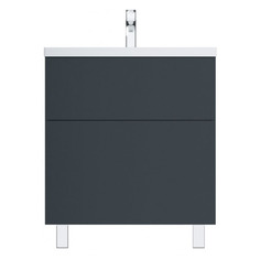 Тумба с раковиной в комплекте AM.PM Gem напольный, 750х810х480 мм, графит