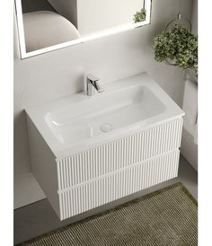 Тумба с раковиной Sancos Snob R 80 см Bianco SNR80W + CN7012