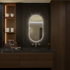 Зеркало для ванной Alias Олимпия 120*60 с холодной LED-подсветкой и антизапотеванием