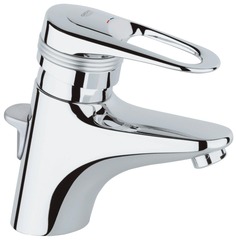 Смеситель для раковины GROHE Europlus с донным клапаном хром 33153000