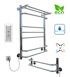 Полотенцесушитель электрический Aquanerzh Скоба Прямая Группа 800х400 с полкой L