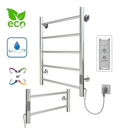 Полотенцесушитель электрический Aquanerzh Прямая 600х300, таймер справа, лесенка, хром